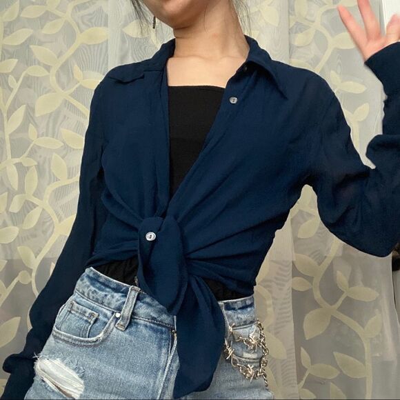 Armani exchange button up blouse - Picture 8 of 12